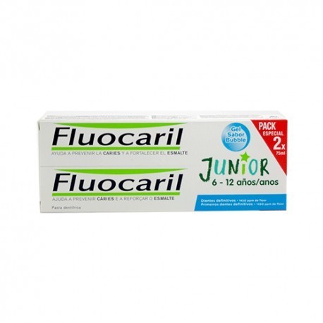 Fluocaril Junior 6-12 Años Gel Bubble 2x75ml